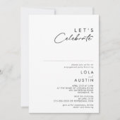 Invitation Moderne minimaliste Fêtons l'invitation (Devant)