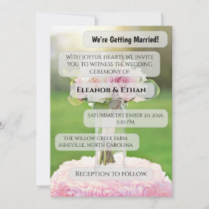 Invitation Moderne Minimaliste Fleur de Tulipe Rose et Lilas 