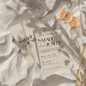 Invitation Moderne minimaliste français Whimsical Retro Maria