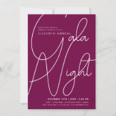 Invitation Moderne minimaliste GALA Entreprise Magenta (Devant)