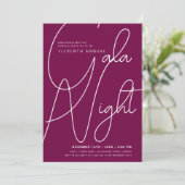 Invitation Moderne minimaliste GALA Entreprise Magenta (Debout devant)