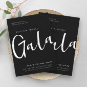 Invitation Moderne minimaliste GALA Entreprise Noir