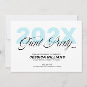 Invitation Moderne minimaliste Grad Party (Devant)