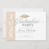 Invitation moderne minimaliste Grad Party (Devant)