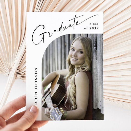Invitation Moderne minimaliste Grad PHOTO Graduation Party