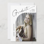 Invitation Moderne minimaliste Grad PHOTO Graduation Party (Devant)