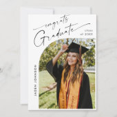 Invitation Moderne minimaliste Grad PHOTO Graduation Party (Devant)
