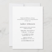 Invitation Moderne minimaliste Grad PHOTO Graduation Party (Dos)