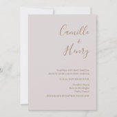 Invitation Moderne minimaliste Gris Clair (Devant)