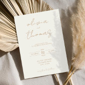 Invitation Moderne minimaliste ivoire Mariage