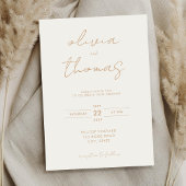 Invitation Moderne minimaliste ivoire Mariage