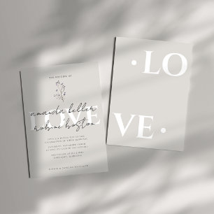 Invitation Moderne minimaliste Mariage AMOVE