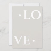 Invitation Moderne minimaliste Mariage AMOVE (Dos)