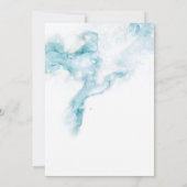 Invitation Moderne minimaliste Mariage d'aquarelle bleu océan (Dos)