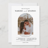 Invitation Moderne minimaliste Mariage d'arche photo (Devant)
