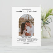 Invitation Moderne minimaliste Mariage d'arche photo (Debout devant)