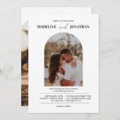 Invitation Moderne minimaliste Mariage d'arche photo (Devant / Derrière)