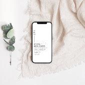 Invitation Moderne & Minimaliste Mariage Noir | Blanc