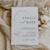 Invitation Moderne minimaliste Mariage noir et blanc