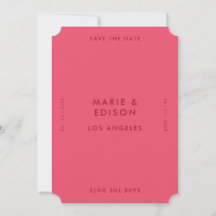 Moderne minimaliste Mariage simple Enregistrer la 