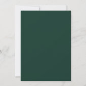 Invitation Moderne minimaliste Mariage vert émeraude (Dos)