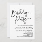 Invitation Moderne minimaliste minimaliste Simple fête d'anni (Devant)