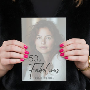 Invitation Moderne Minimaliste Photo Cinquante & Fantastique