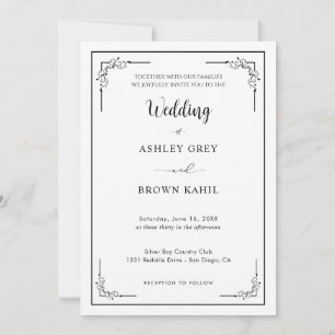 Invitation Moderne Minimaliste Photo De Mariage Propre Et Ple