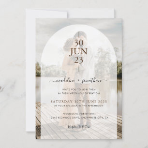 Invitation Moderne minimaliste Porte simple 2 Mariage photo