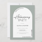 Invitation Moderne minimaliste Sage Vert Accueil (Devant)