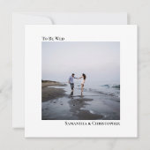 Invitation Moderne minimaliste simple Carré Mariage photo (Devant)