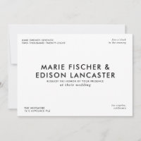 Moderne minimaliste Simple élégant Mariage de char