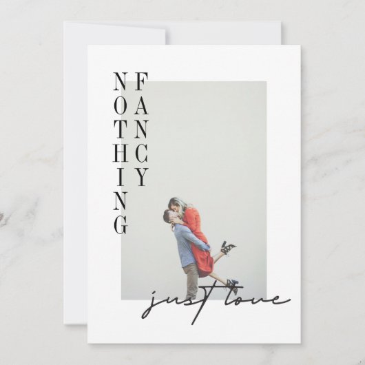 Invitation Moderne minimaliste simple Elopement photo Mariage (Devant)