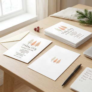 Invitation Moderne minimaliste Simple Line Art fête de Noël