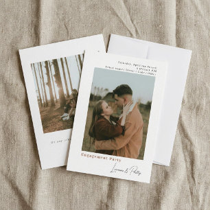 Invitation Moderne minimaliste simple Mariage 2 photos