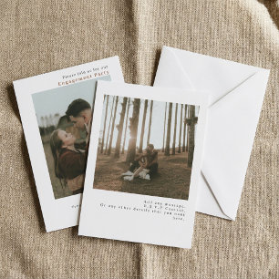 Invitation Moderne minimaliste simple Mariage 2 photos