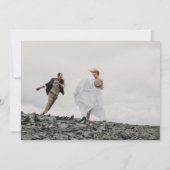 Invitation moderne minimaliste simple mariage photo (Dos)