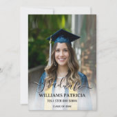 Invitation Moderne Minimaliste Simple Photo Décontracté Diplô (Devant)