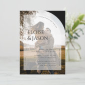 Invitation Moderne minimaliste Simple Rustique Mariage d'arch (Debout devant)