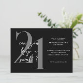 Invitation Moderne minimaliste Surprise 21e anniversaire (Debout devant)