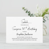 Invitation Moderne minimaliste Surprise 80e anniversaire (Debout devant)