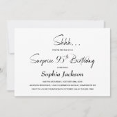 Invitation Moderne minimaliste Surprise 95ème anniversaire (Devant)