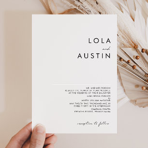 Invitation Moderne minimaliste traditionnel Mariage de noms c