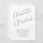 Invitation Moderne, minimaliste, typographie - (Devant)