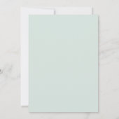 Invitation Moderne Mint Green Élégante Calligraphie Mariage d (Dos)