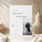 Invitation Moderne modèle d'invitation de mariage éditorial.