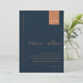 INVITATION MODERNE MODERNE MINIMALE MARIAGE DE TYPOGRAPHIE DE (Debout devant)