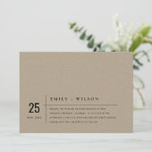 INVITATION MODERNE MODERNE MODERNE MARIAGE DE TYPOGRAPHIE DE  (Debout devant)