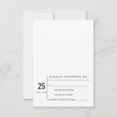 INVITATION MODERNE MODERNE MODERNE NOIR TYPOGRAPHIE MARIAGE R (Devant)