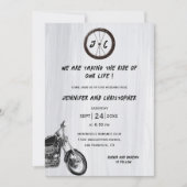 Invitation Moderne Monogramme Motorcycle Mariage d'aventure (Devant)